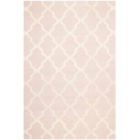 Image1 of Safavieh Cambridge CAM121M 5'x8' Light Pink/Ivory Wool Rug