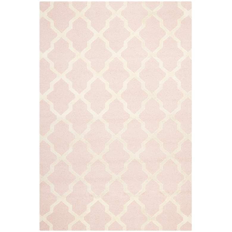 Image 1 Safavieh Cambridge CAM121M 5&#39;x8&#39; Light Pink/Ivory Wool Rug