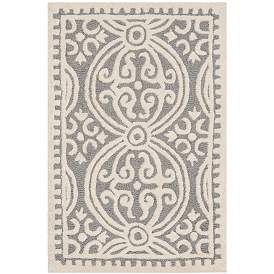 Image1 of Safavieh Cambridge CAM123D 2'x3' Silver/Ivory Wool Rug