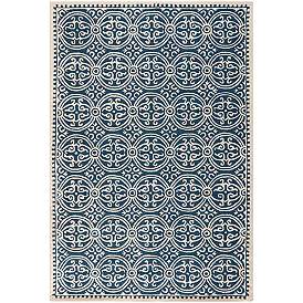 Image1 of Safavieh Cambridge CAM123G 2'x3' Navy Blue/Ivory Wool Rug
