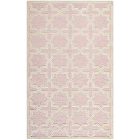 Image1 of Safavieh Cambridge CAM125M 3'x5' Light Pink/Ivory Wool Rug