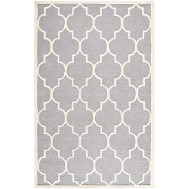 Image1 of Safavieh Cambridge CAM134D 8'x10' Silver/Ivory Wool Rug