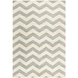 Image1 of Safavieh Chatham CHT715E 3'x5' Light Grey/Ivory Chevron Rug