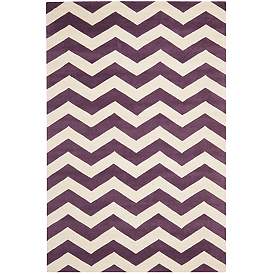 Image1 of Safavieh Chatham CHT715F 8'x10' Purple/Ivory Chevron Rug