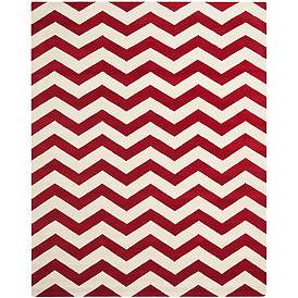Image1 of Safavieh Chatham CHT715G 2'x3' Red/Ivory Chevron Rug
