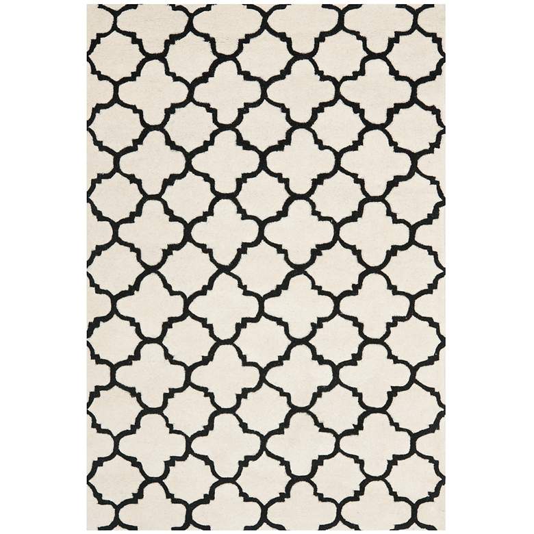 Image 1 Safavieh Chatham CHT717A 5&#39;x8&#39; Ivory/Black Wool Rug