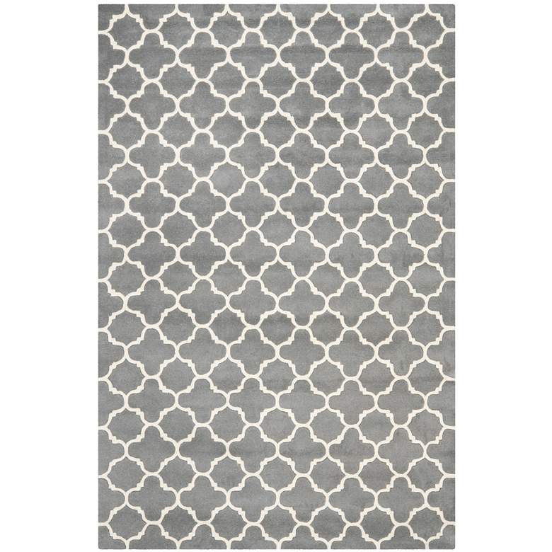 Image 1 Safavieh Chatham CHT717D 5'x8' Dark Grey/Ivory Wool Rug
