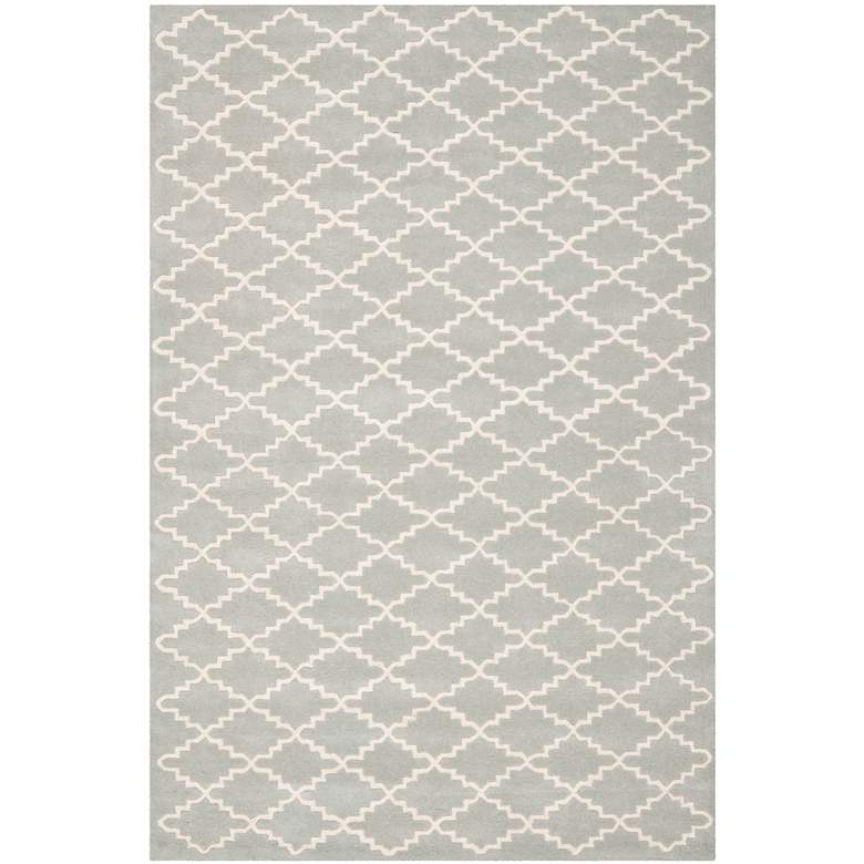 Image 1 Safavieh Chatham CHT721E 5&#39;x8&#39; Grey/Ivory Wool Rug