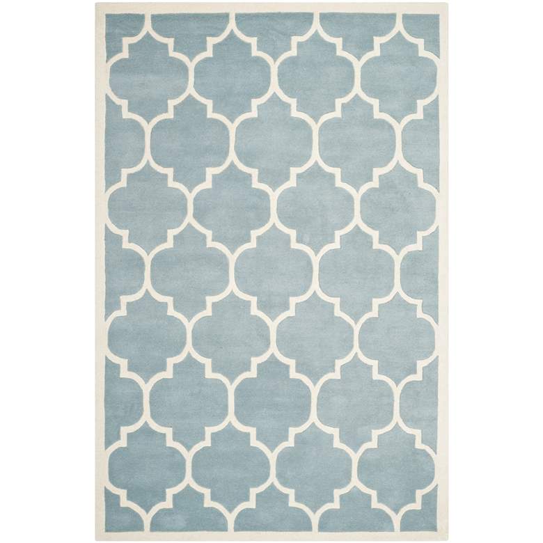 Image 1 Safavieh Chatham CHT733B 5&#39;x8&#39; Blue/Ivory Wool Rug