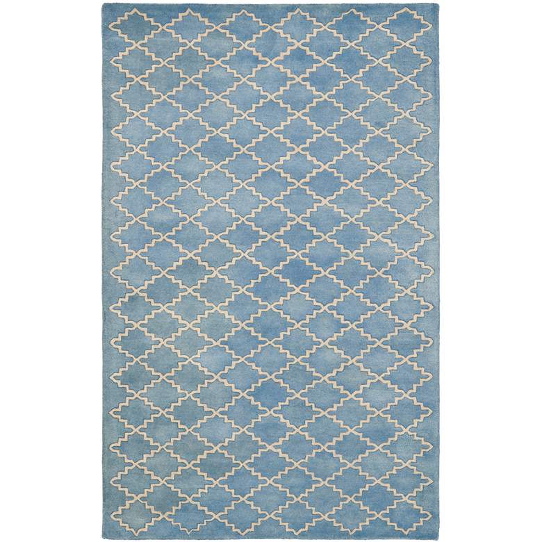 Image 1 Safavieh Chatham CHT930A 5'x8' Blue/Grey Wool Rug