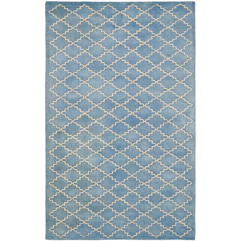 Image 1 Safavieh Chatham CHT930A 5&#39;x8&#39; Blue/Grey Wool Rug