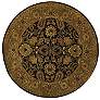 Thumbnail1 of Safavieh Classic CL244A 8' Round Burgundy Gold Wool Area Rug