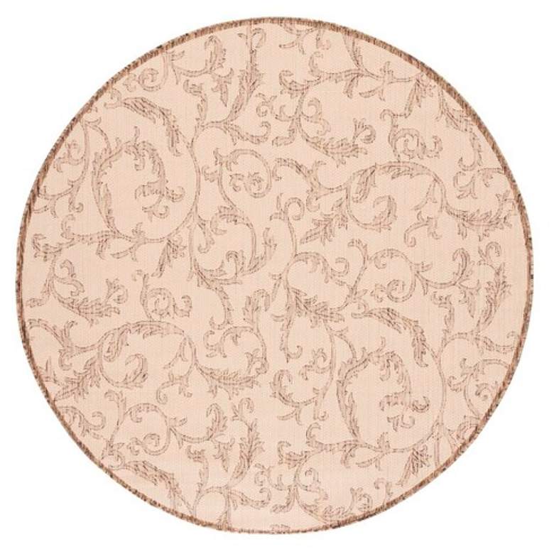 Image 1 Safavieh Courtyard CY2653 6'7" Round Natural Brown Area Rug
