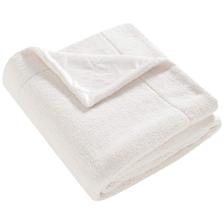 Image 1 Safavieh Creme Marshmallow Throw Blanket