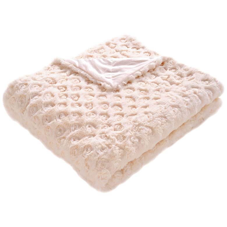 Image 1 Safavieh Creme Pebbles Throw Blanket