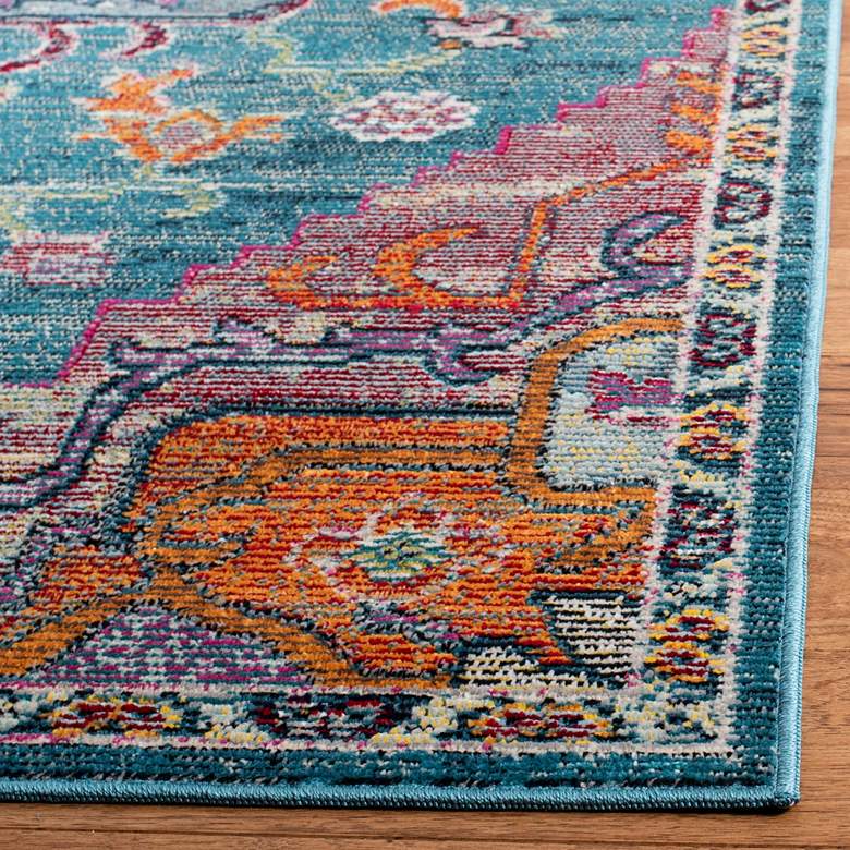 Image 3 Safavieh CRS501T 5'x8' Teal and Rose Area Rug more views
