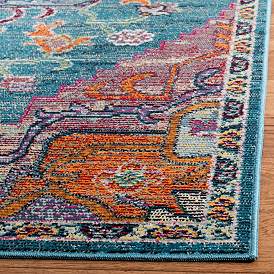 Image3 of Safavieh CRS501T 9'x12' Teal and Rose Area Rug more views