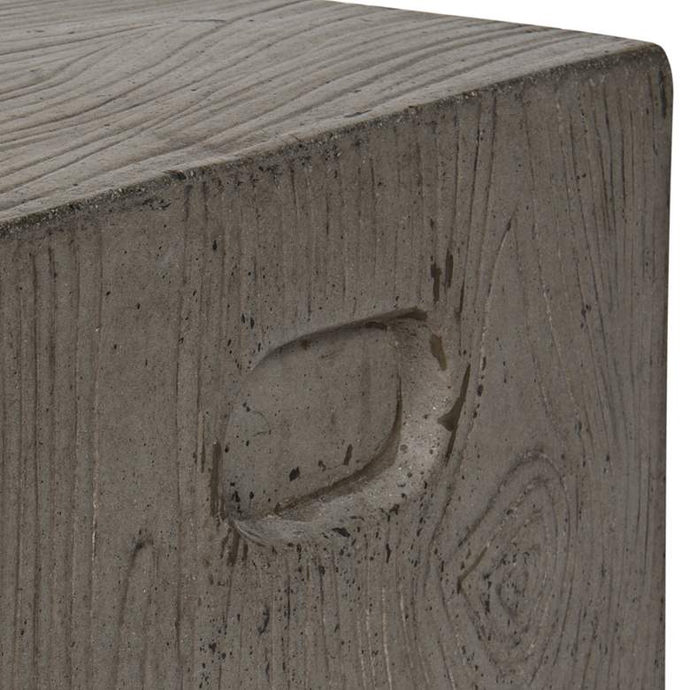 Safavieh Cube Dark Gray Concrete Indoor-Outdoor Accent Table more views