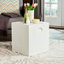 Safavieh Cube Ivory Concrete Indoor-Outdoor Accent Table