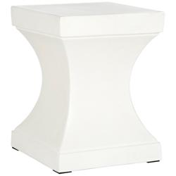 Safavieh Curby Ivory Concrete Indoor-Outdoor Accent Table