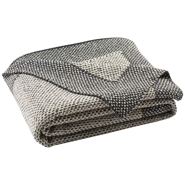 Safavieh Dania Gray Knit Throw Blanket - #60M58 | Lamps Plus