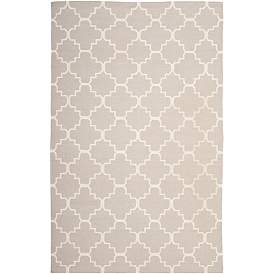 Image1 of Safavieh Dhurrie DHU554G 8'x10' Grey/Ivory Wool Rug