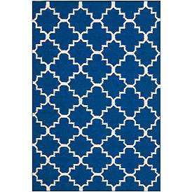 Image1 of Safavieh Dhurrie DHU566A 4'x6' Dark Blue Wool Rug