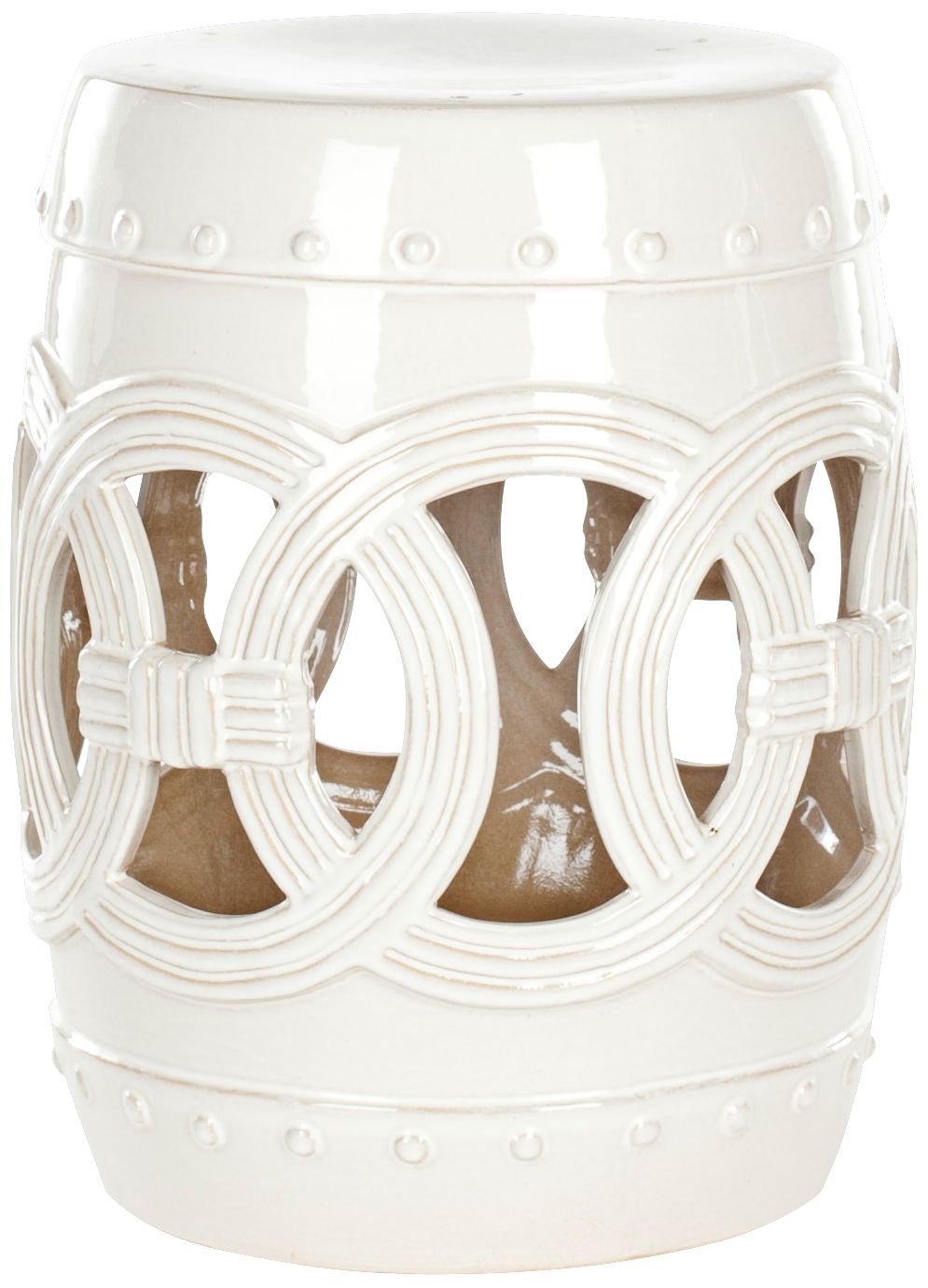 Cream ceramic 2024 garden stool