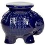 Safavieh Elephant Navy Glazed Ceramic Garden Stool