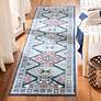 Thumbnail1 of Safavieh Kazak 100 2'x8' Runner Blue and Gray Oriental Rug