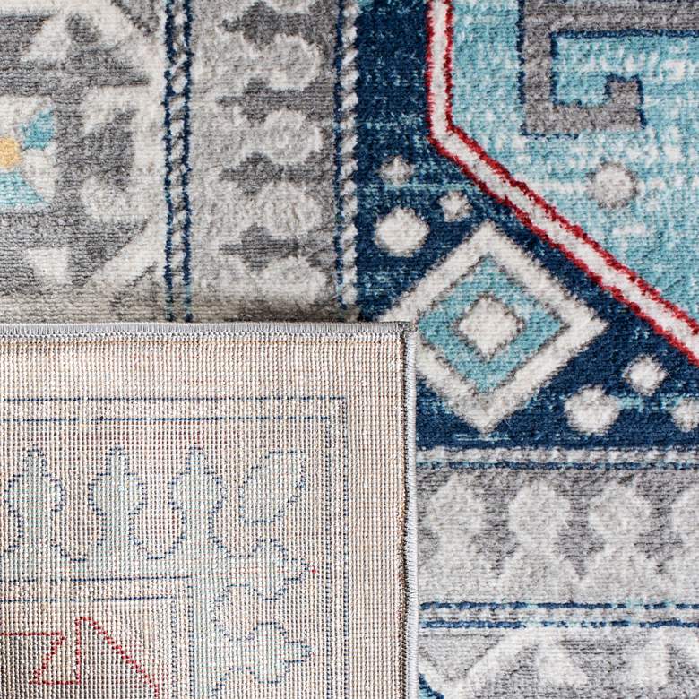 Image 6 Safavieh Kazak 100 5'3"x7'6" Gray and Blue Oriental Area more views