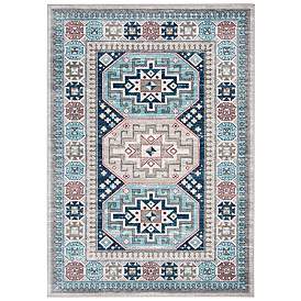 Image2 of Safavieh Kazak 100 9'x12' Gray and Blue Oriental Area Rug