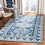 Thumbnail1 of Safavieh Kazak 118 4'x6' Blue and Creme Oriental Area Rug