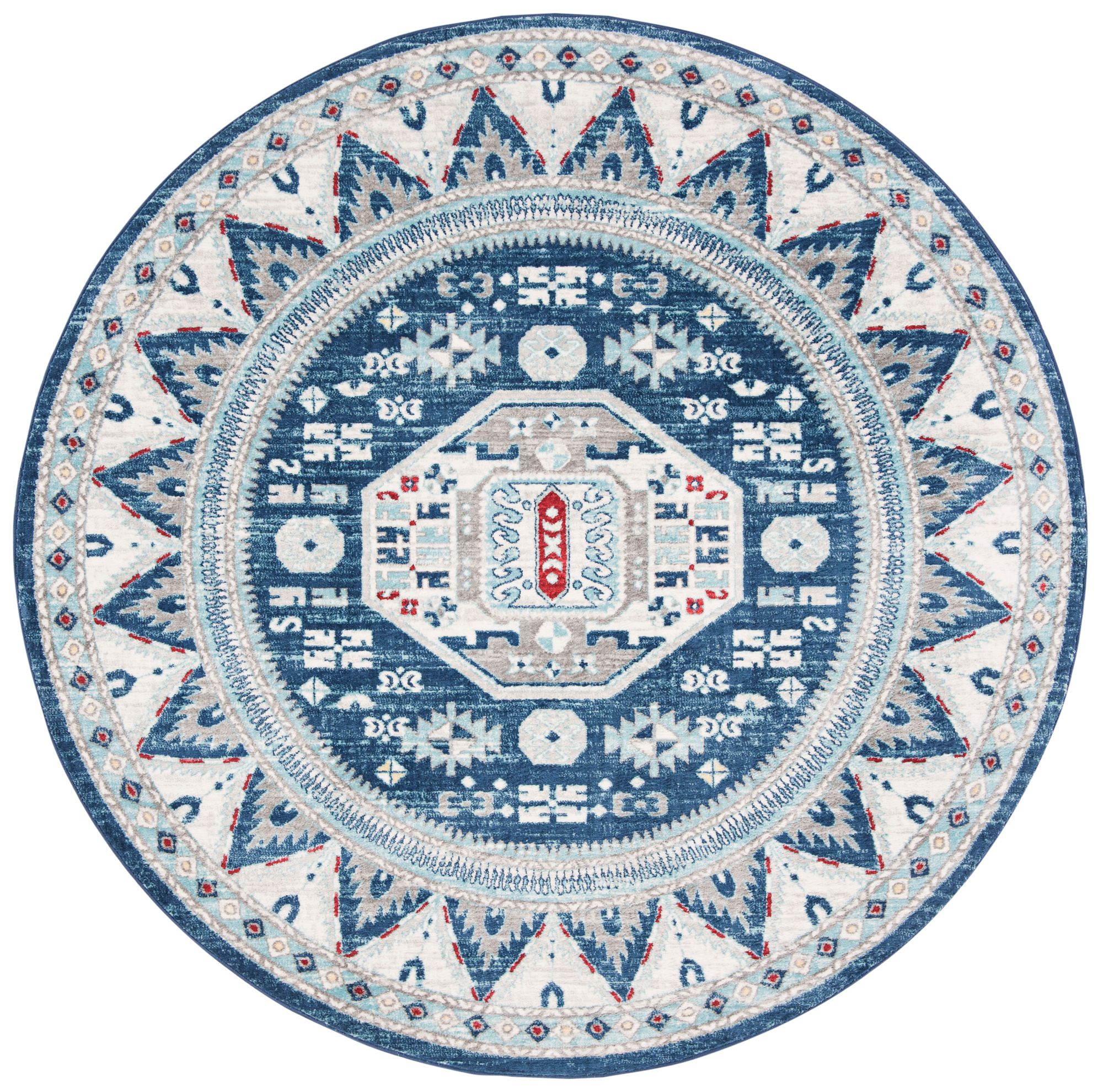 Safavieh Kazak 118 Blue and Creme Oriental Area Rug