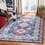 Thumbnail1 of Safavieh Kazak KZK119R 5'3"x7'6" Navy Red Rectangle Area