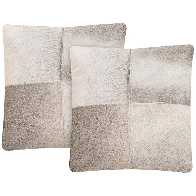 Image 1 Safavieh Levar 22 inch Square Gray Accent Pillow Set of 2