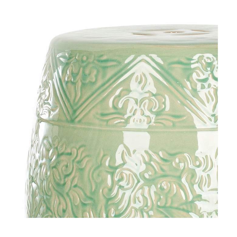 Image 2 Safavieh Lotus Lime Green Ceramic Garden Stool more views