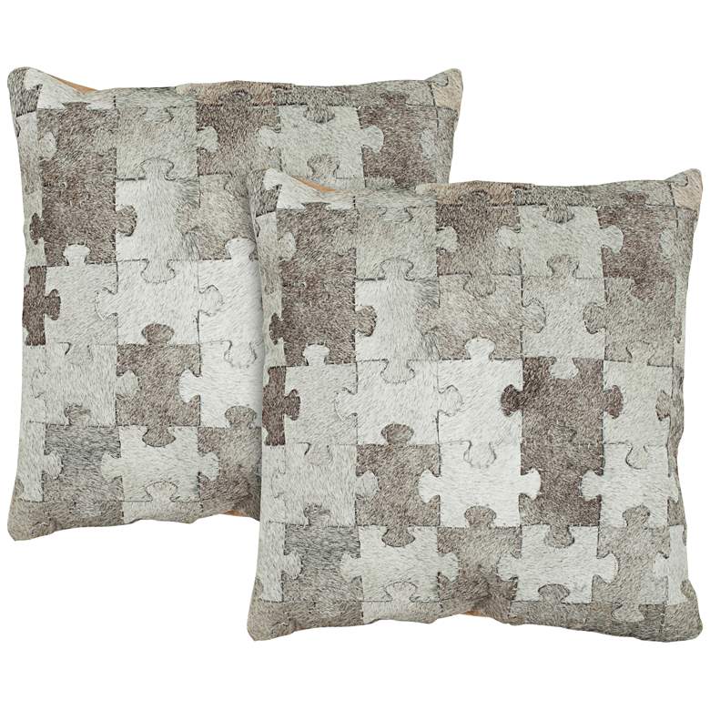 Image 1 Safavieh Mason 18 inch Square Decorative Pillow Set of 2
