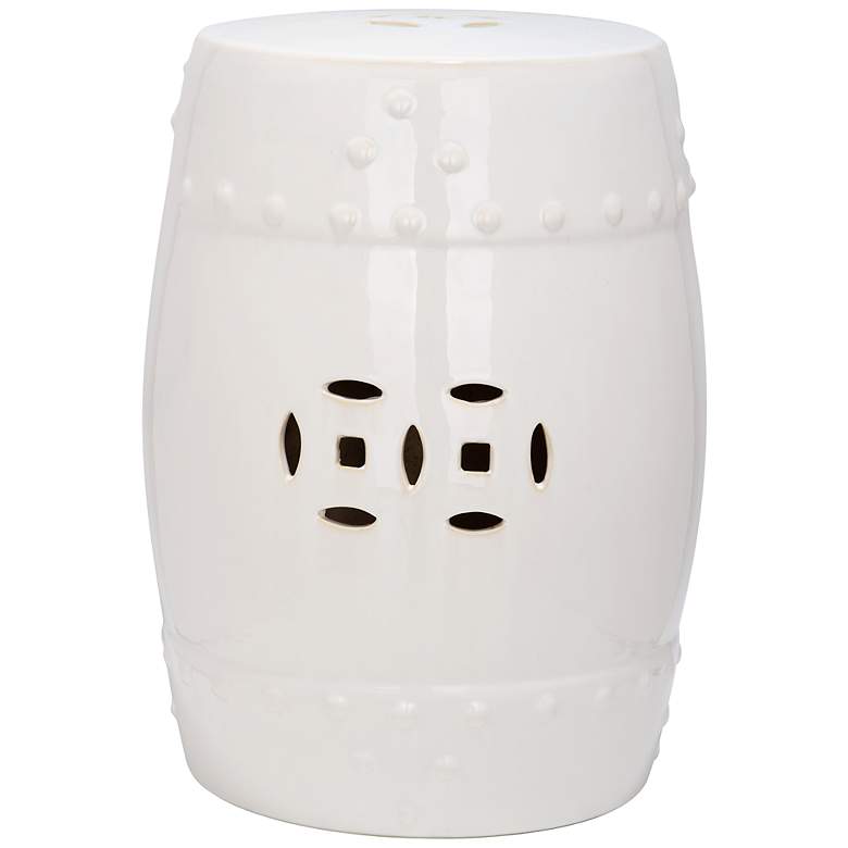 Image 1 Safavieh Modern Ming Cream Ceramic Garden Stool