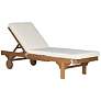 Thumbnail2 of Safavieh Newport Teak Brown Eucalyptus Wood Beige Lounge Chair