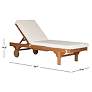 Safavieh Newport Teak Brown Eucalyptus Wood Beige Lounge Chair