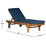 Safavieh Newport Teak Brown Eucalyptus Wood Navy Lounge Chair