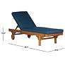 Thumbnail4 of Safavieh Newport Teak Brown Eucalyptus Wood Navy Lounge Chair more views