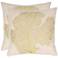 Safavieh Spice Beach Lime Coral 18" Square Pillow Set of 2