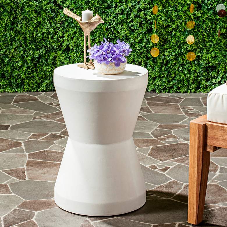 Image 1 Safavieh Torre Ivory Concrete Indoor-Outdoor Accent Table