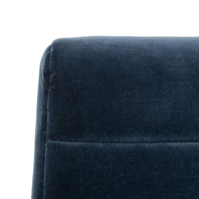 Image 5 Safavieh Willow Channel Tufted Navy Blue Velvet Modern Arm Chair more views