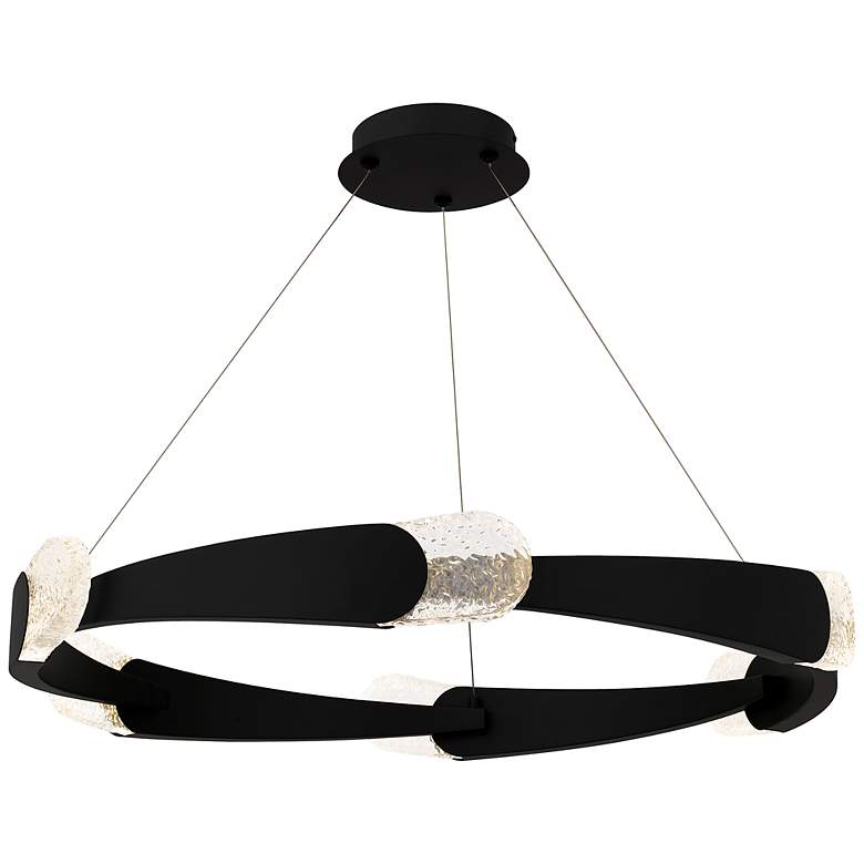 Image 1 Saffron Integrated LED Matte Black Pendant