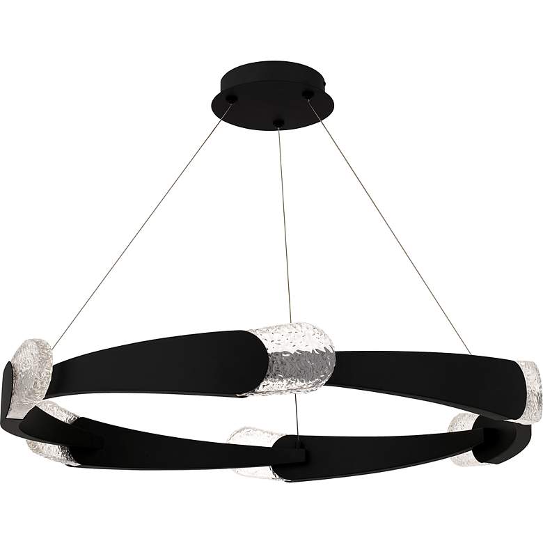 Image 2 Saffron Integrated LED Matte Black Pendant more views