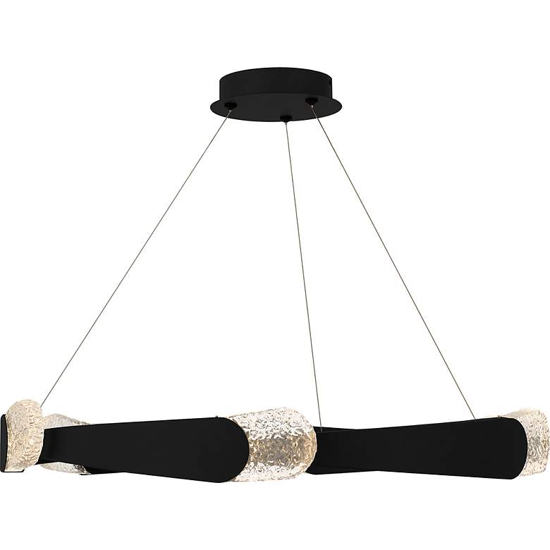 Image 3 Saffron Integrated LED Matte Black Pendant more views