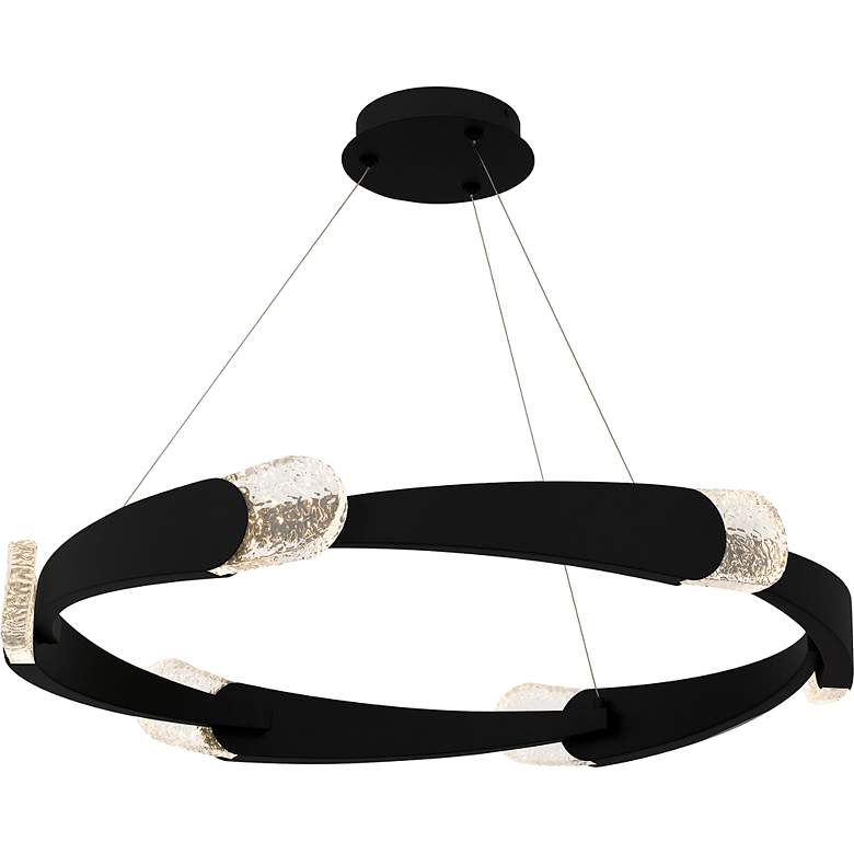 Image 4 Saffron Integrated LED Matte Black Pendant more views